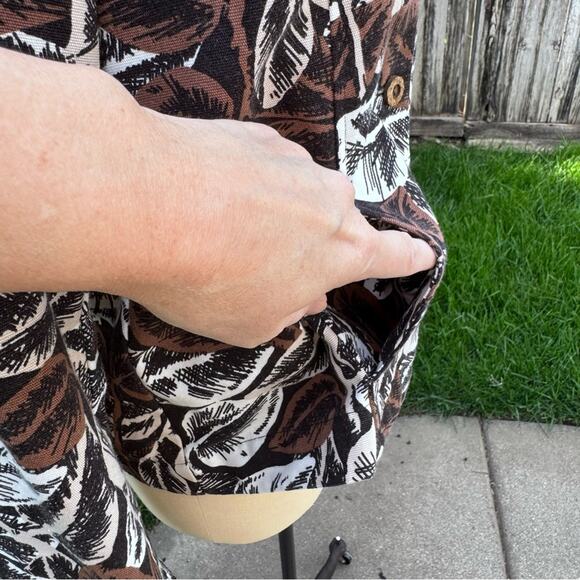 Appleseed’s Leaf Button Blazer Jacket Black Tan Women's Size 10 - Picture 5 of 11